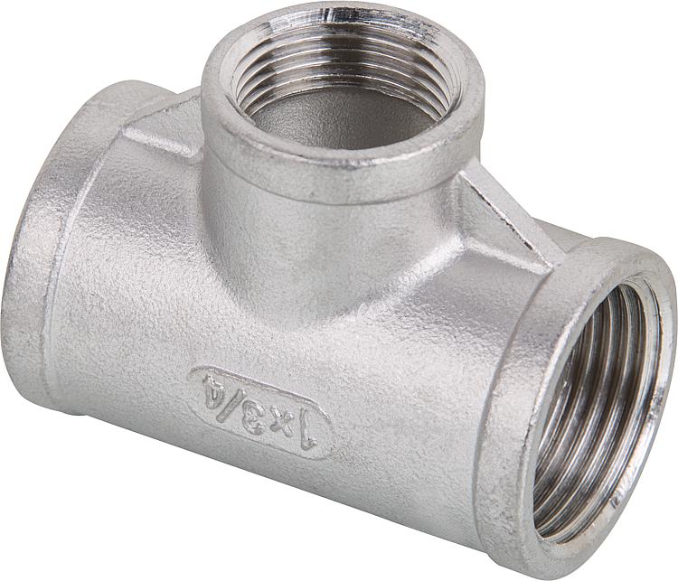 T-Stück reduziert V4A 3/8" x 1/4" Edelstahl Gewindefitting