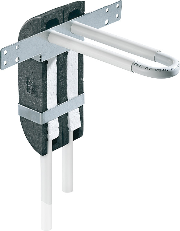 Wandbox aus EPP mit Rohrbogeneinheit aus Kupfer-Rohr 15x1,0mm L-Form inkl. Isolierbox