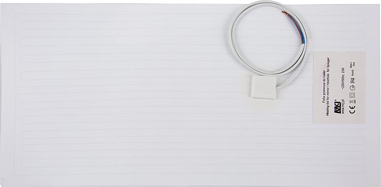 Antibeschlagfolie zum Kleben für Spieg Spannung 230V, Leistung 33W BxH:350x520mm