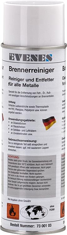 Evenes Brennerreiniger 500 ml Spraydose Reiniger und Entfetter für Fett Öl Ruß usw.