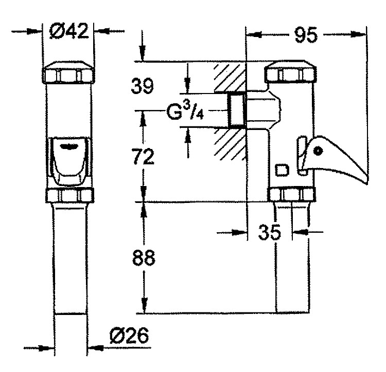 Hülse Grohe 43453000