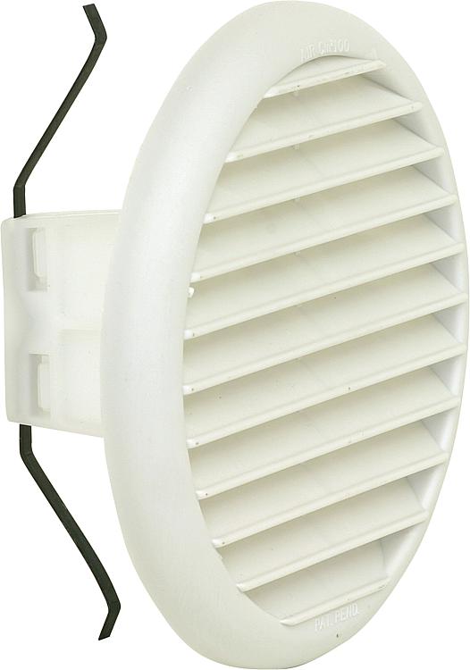 Helios Lüftungsgitter rund LGK 100 Maße Außen 145 mm / Nennweite 100-125 /Kunststoff weiß