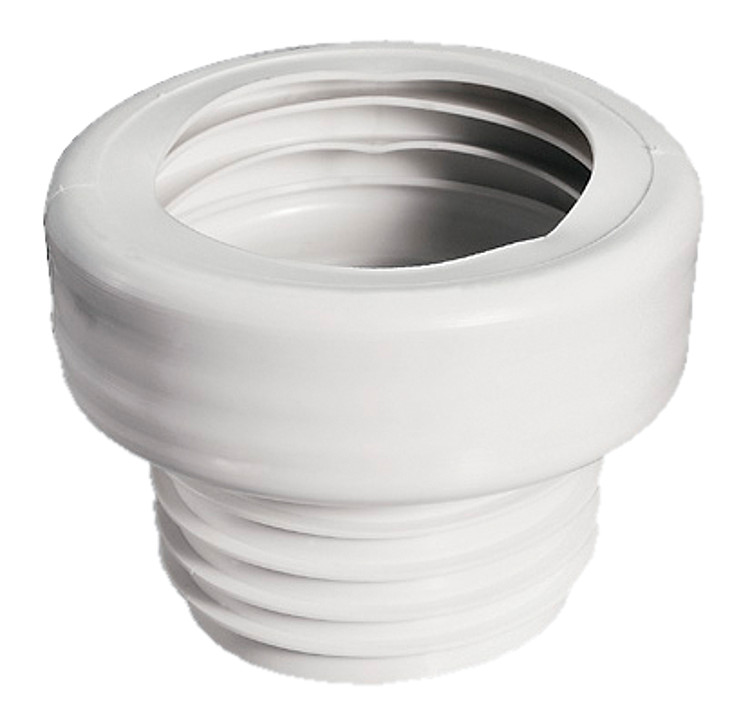 WC Anschluss gerade Durchmesser 100 x 100 Farbe: weiss