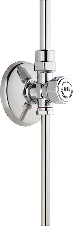 NIL Probenahme-Eckventil 1/2" verchromt Edelstahlrohr 8x100mm 1372/ELB Probeentnahme Eckventil