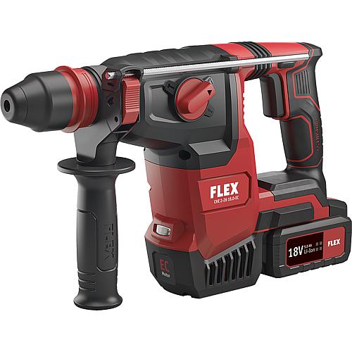 Akku-Bohr-und Meißelhammer FLEX CHE 2-26 18.0-EC 18V & 2x 5,0 Ah Akkus und Ladegerät