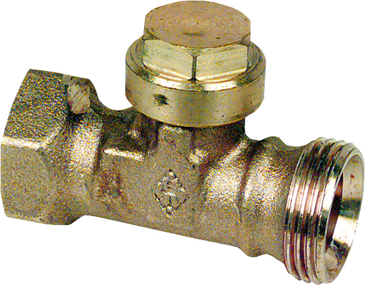 Heimeier Rücklaufverschraubung DN 15 1/2" Muffeninnengewinde m. Absperrung