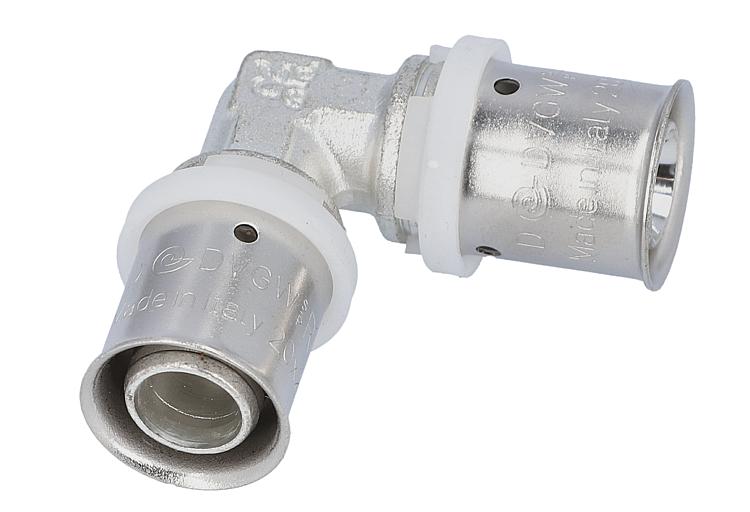 Pressfitting für MSVR Winkel 90°, verzinnt, 32x3 - 32x3mm, TH-Kontur