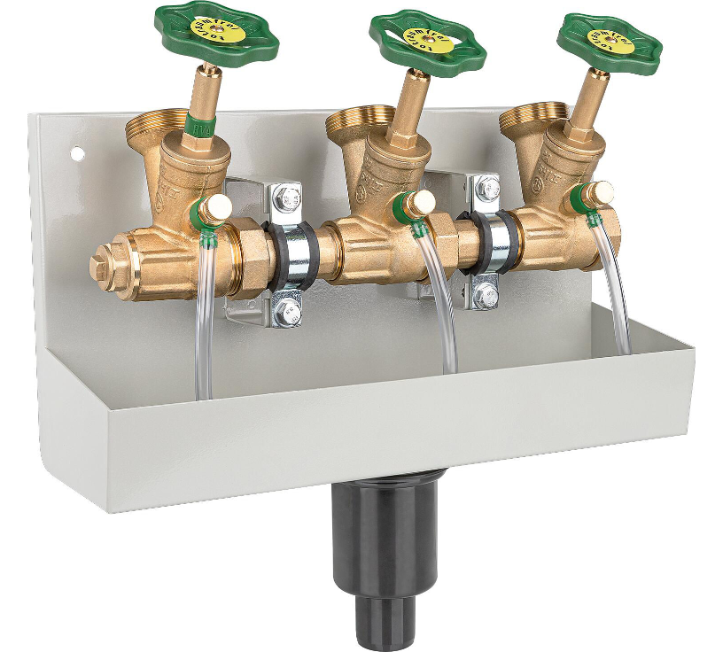 Schlösser Kompaktverteilerstation DN 25 4 Abgänge mit Entleerrinne Wasser Verteiler Station