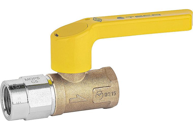 Kugelhahn mit thermischer Armaturensicherung 1/2" Gas mit Standhebel