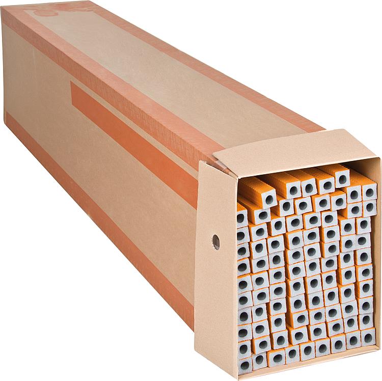 Isolierschlauch exzentrisch 12/15 x 9mm, Länge: 2m, 170 Meter PE-XT mit Schutzhaut orange