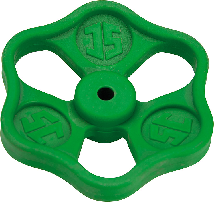 Schlösser Handrad grün Polyamid 50 x 6 für DN 10 bis DN 15 für Schrägsitzventil Freistromventil