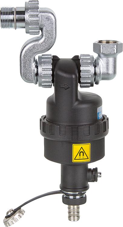 Caleffi Schlammabscheider DIRTMAGSLIM mit Magnet Typ 545105 DN20 3/4" AG x IG Excenterver.