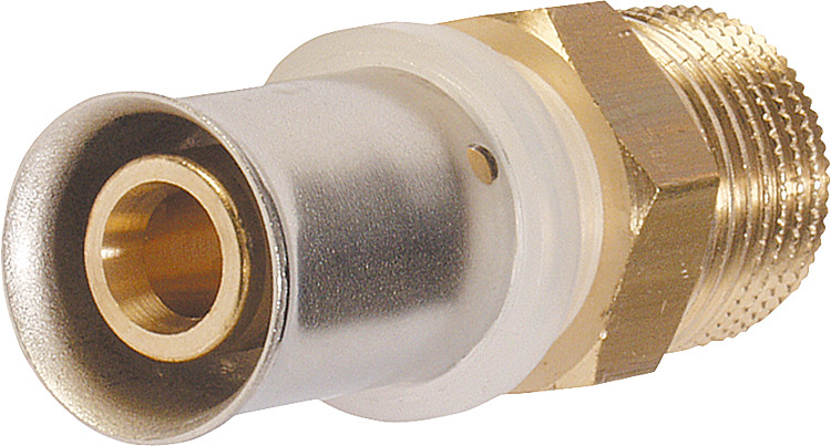 WS Pressfitting für MSVR Übergang mit AG 14 x 2 mm - 1/2" TH Kontur