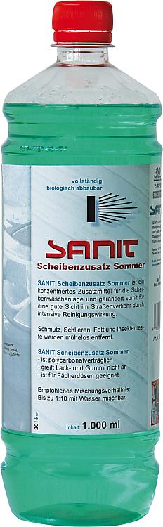 Scheibenwaschkonzentrat (Sommer) SANIT Scheibenzusatz 1l Flasche