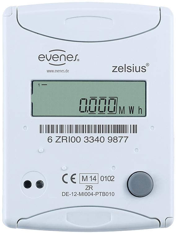 Kompaktwärmezähler Evenes Ultraschall C5 IUF 1,5 m³/h DN15 1/2" x DN20 3/4" AG x 110mm inkl. Eichgeb