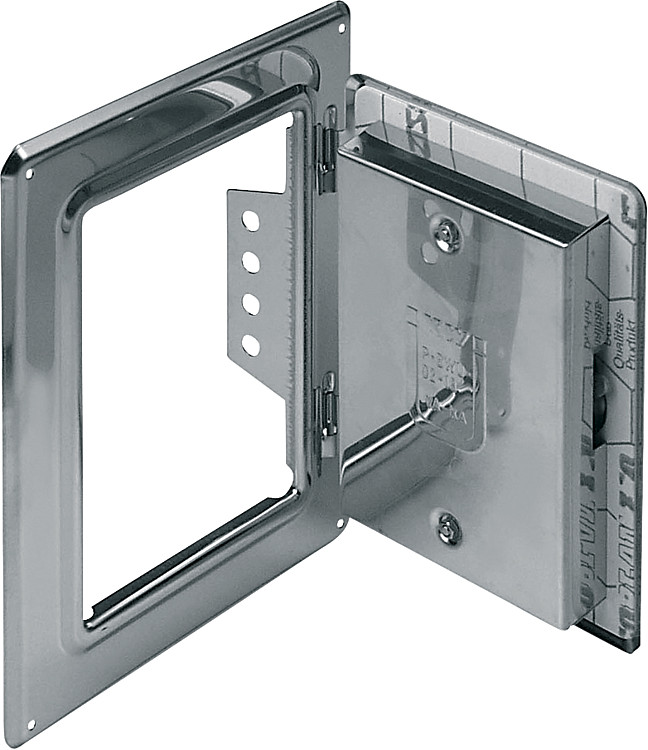 KW Kamintür RV 140/200 aus Edelstahl mit Schlüssel