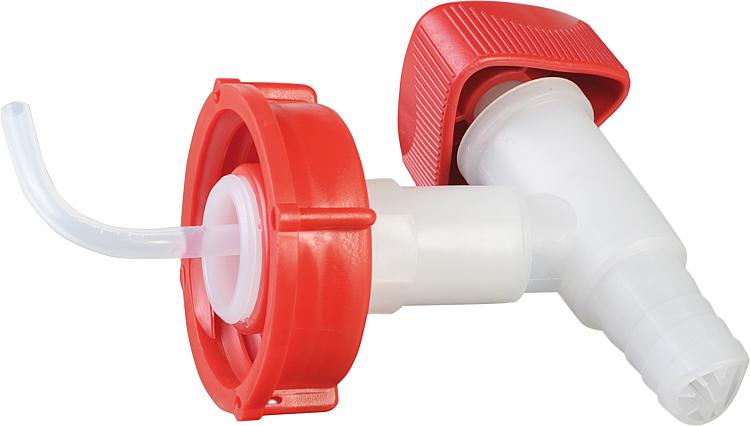 Ablasshahn Kunststoff weiß/rot für 5+10 Liter Kanister