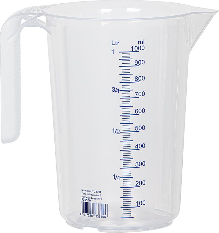 Messbecher mit Griff 1000 ml tranparent