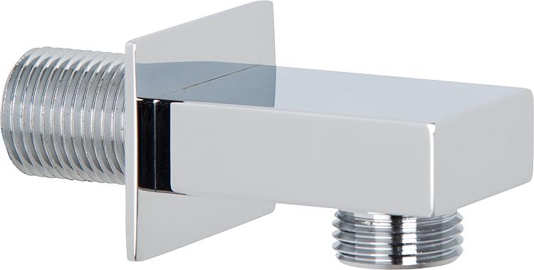 Design Wandanschlussbogen rechteckige Ausführung DN15 (1/2'') chrom
