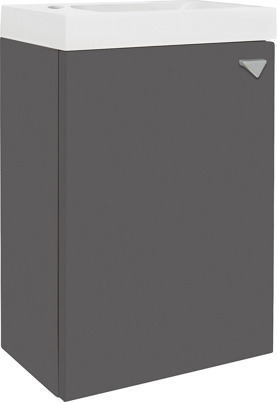 WTU+Mineralguss-WT ELYP, 1 Türe, graphit matt, Anschlag links, 400x609x220mm