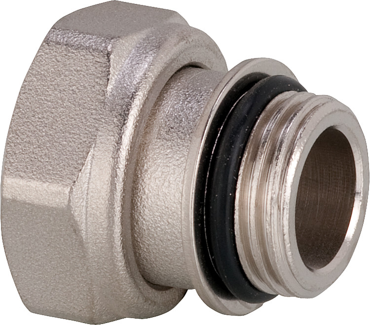 Anschlussverschraubung 3/8" x 3/4" selbstdichtend mit Überwurfmutter