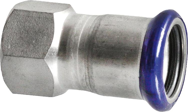 Edelstahl-Pressfitting M-Kontur Übergangsmuffe IG 18x1/2"