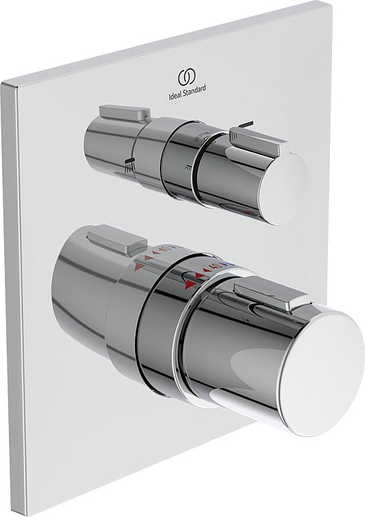 UP-Wannenthermostat Ideal Standard Ceratherm C100 Rosette 163x163 mm chrom