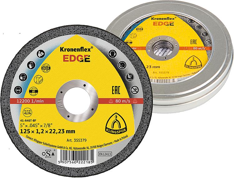 Trennscheibe Klingspor EDGE 125 x 1,2 mm, VPE=10 Stück in Dose