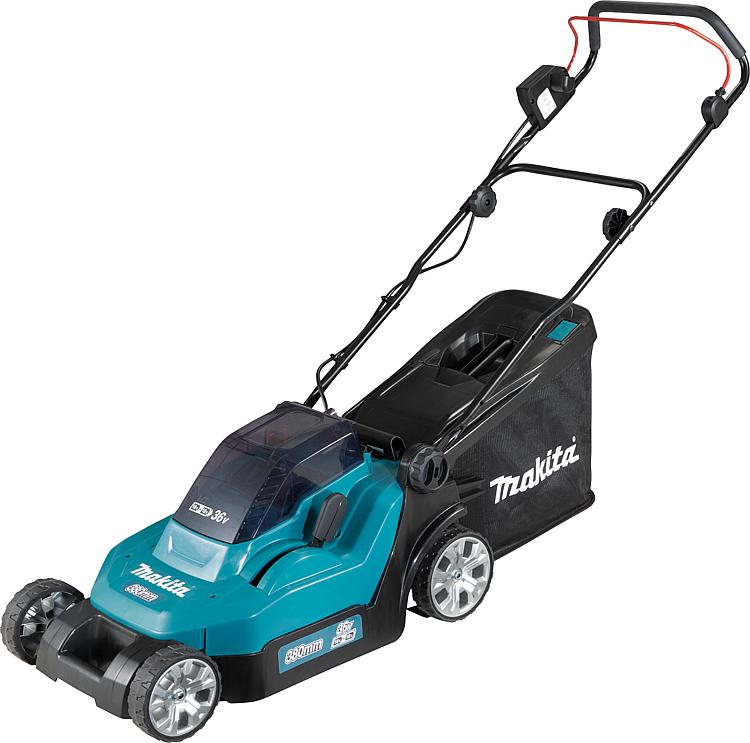 Akku-Rasenmäher MAKITA 2x 18V DLM382PM2 mit 2x 4,0 Ah Akkus und Ladegerät