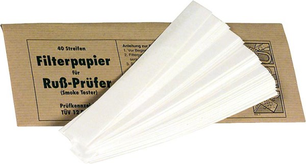 Filterpapier zur Rußzahlbestimmung 1 Umschlag mit 40 Streifen