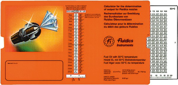 Datenschieber fi für Ölbrennerdüsen Öldüsen Fluidics