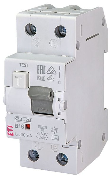 FI/LS-Schalter KZS-2M A B16, 30mA, 10kA, Typ A