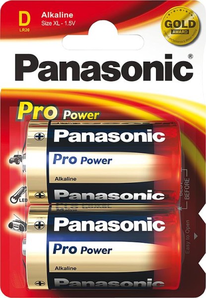 Batterie Panasonic PRO Power LR20 D Mono 1 Pack mit 2 Stk.