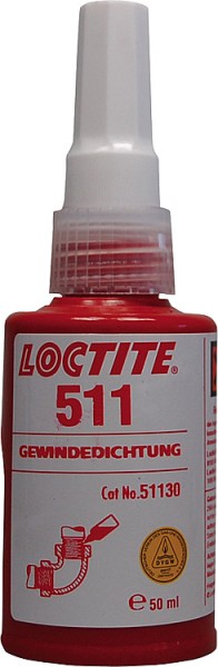 Niedrigfeste Gewindedichtung (DVGW) LOCTITE 511, 50ml Tube