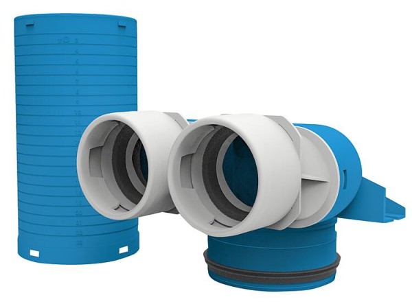 Zu- und Abluftelement Rundrohr Ø75 x 125 mm - 90°