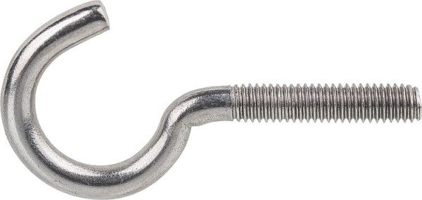 Gebogene Schraubhaken mit metrischem Gewinde 6x60 A2 VPE 100