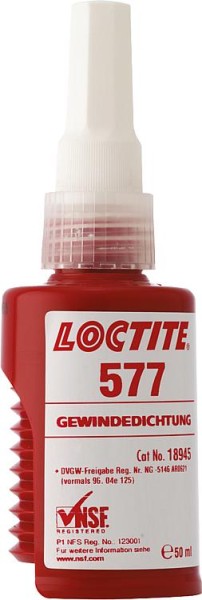 Gewindedichtung mittelfest (DVWG) LOCTITE 577, 50ml Dosierflasche