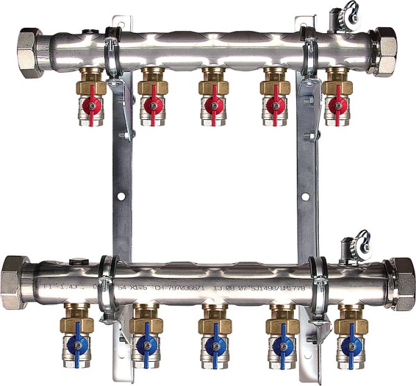 Soleverteiler 2 für 6 Solekreise Baulänge 520 mm