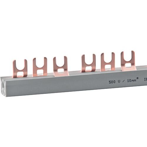 Sammelschiene GM.3.57.100/10, 1 Meter zuschneidbar 10 mm², Gabel, 3-phasig 09920300