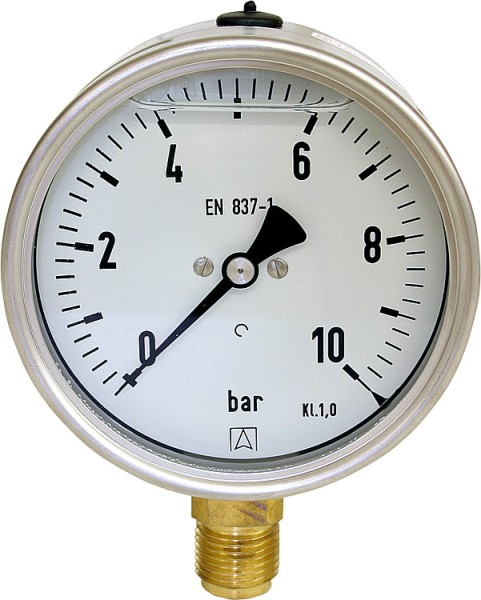 Afriso Glyzerin Manometer Rohrfeder -1/0bar 100mm G 1/2" 85201801