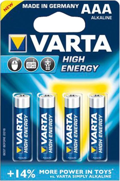 VARTA High Energy Batterien V 4906 Blister B4, Mignon 1,5VLR06 VPE 4 St.