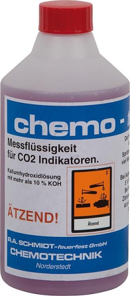 CO2 Messflüssigkeit rot 0-20 % 1 Fl. 500 ml. für 7 Füllung Chemo