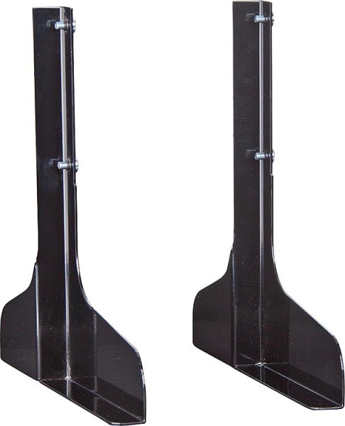 Standfüße Stahl schwarz für Infrarotheizung Wandmontage, 1 Paar Evenes