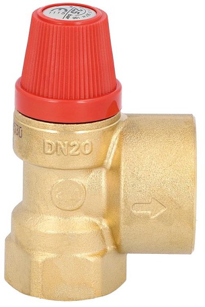 Membran-Sicherheitsventil Heizung DN20 3/4" Austritt DN25 1" 2,5 bar