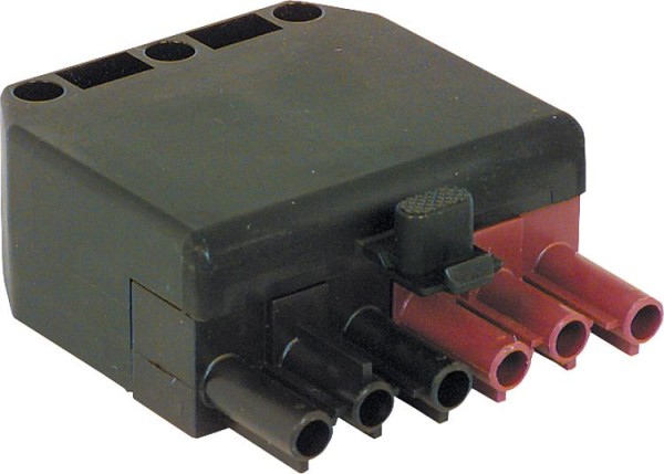 Stecker6-polig schwarz/braun, 250/400V,16A System Wieland
