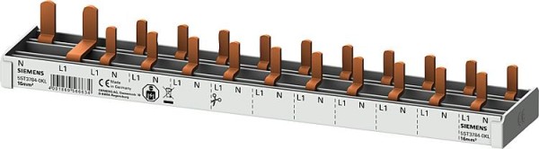 Stiftsammelschiene, 10mm² 1x FI 2pol. N-links 10x AFDD-LS Siemens 5ST3784-0KL (12TE)