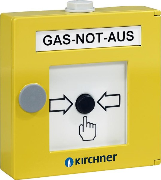 Kirchner Gas NOT-AUS Taster Hinterglas Ausführung 230V, IP43