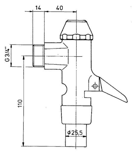Schraubkappe Benkiser aus Kunststoff für WC Druckspüler Modell 828/832/333 8001028