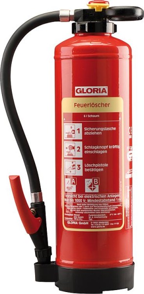 Gloria Schaumkartuschen löscher, 6 ltr.Typ SK 6 PRO mit Wandhalter