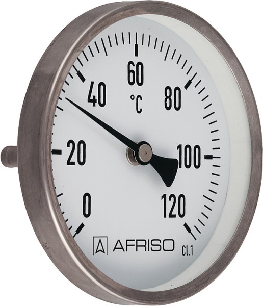 Afriso Edelstahl Thermometer 0 - 120° C 1/2" 63 mm Schutzrohr 40 mm
